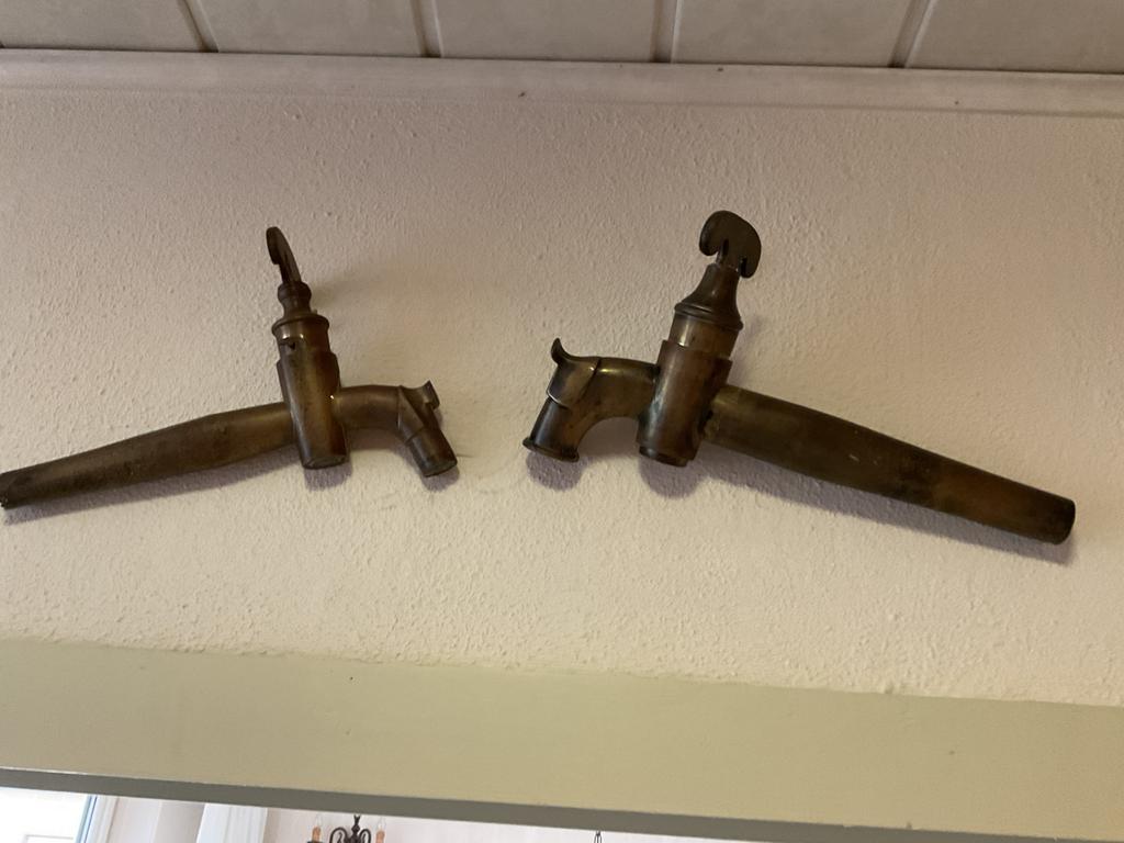 Koperen wijnvatkranen, Antiek en Kunst, Ophalen, Koper