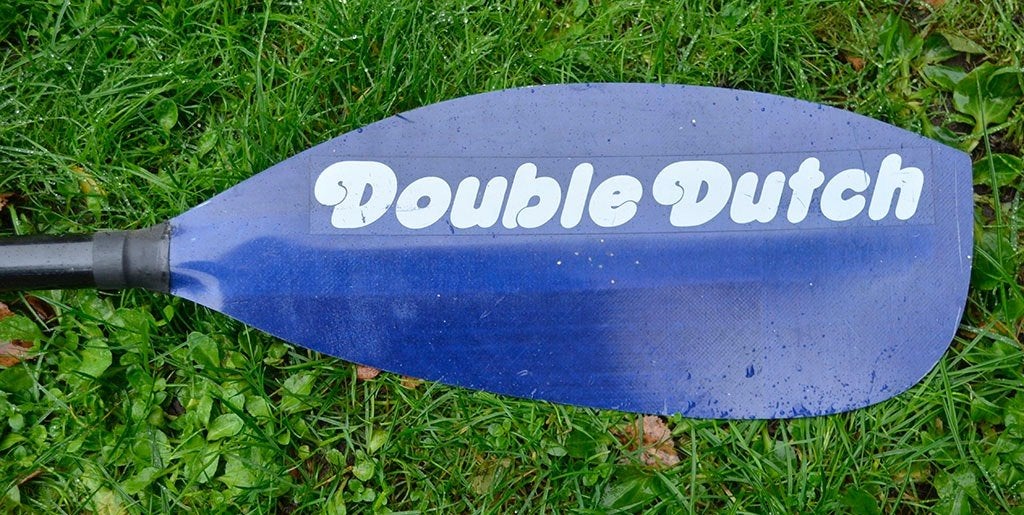 Double Dutch rodeo / allround glasvezel peddel, Watersport en Boten, Peddels, Zo goed als nieuw, Dubbelbladige peddel, Ophalen