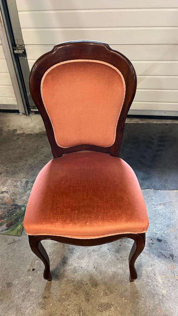 Louis Philippe-stijl stoel cabriole-poten me medaillon-rug., Antiek en Kunst, Antiek | Meubels | Stoelen en Banken, Ophalen