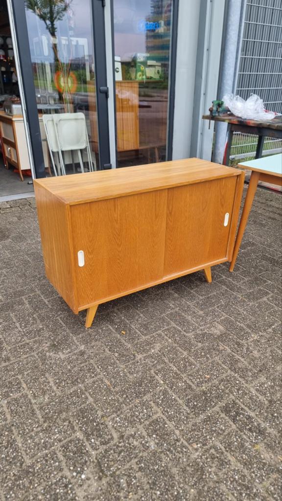 Vintage Dressoir met schuifdeuren aren 60, Ophalen