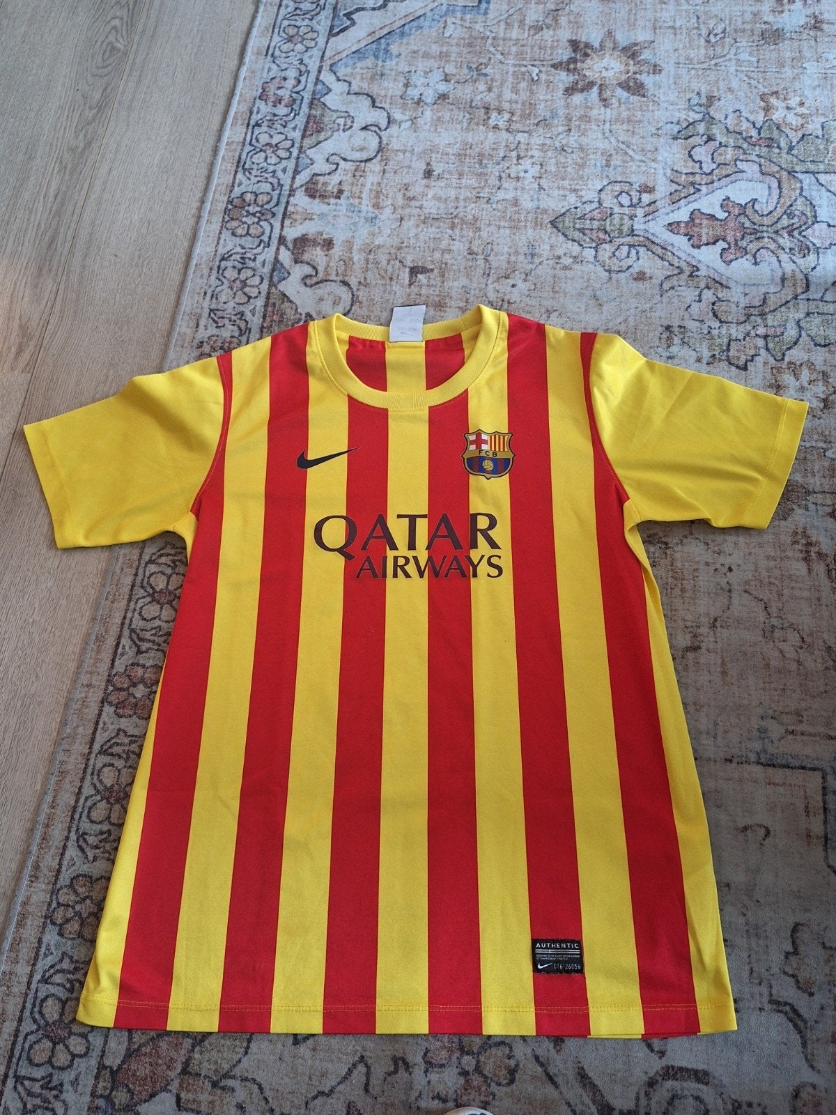 FC Barcelona Uit shirt 2013-2014 - Kindermaat XL, Ophalen of Verzenden, Gebruikt, Nike, Jongen of Meisje
