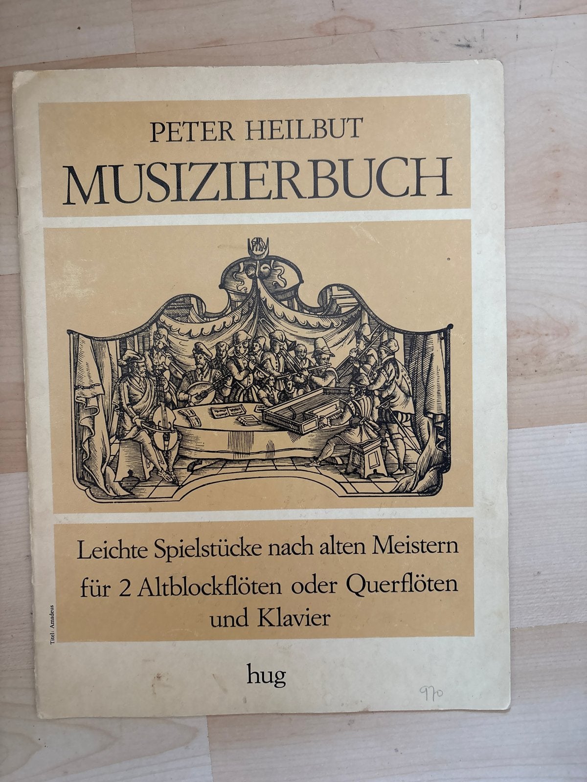 Peter Heilbut - Musizierbuch voor 2 Altblokfluiten/Dwarsflui, Gebruikt, Klassiek, Les of Cursus, Ophalen of Verzenden