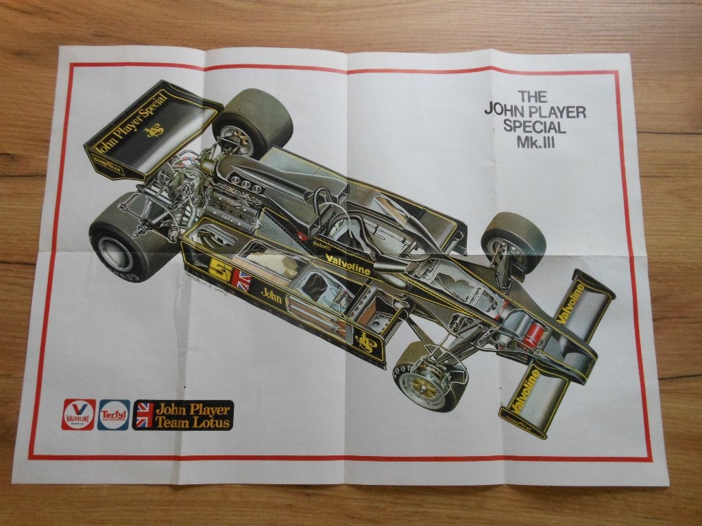 Poster John Player special team Lotus, Ophalen of Verzenden, Gebruikt, Auto's