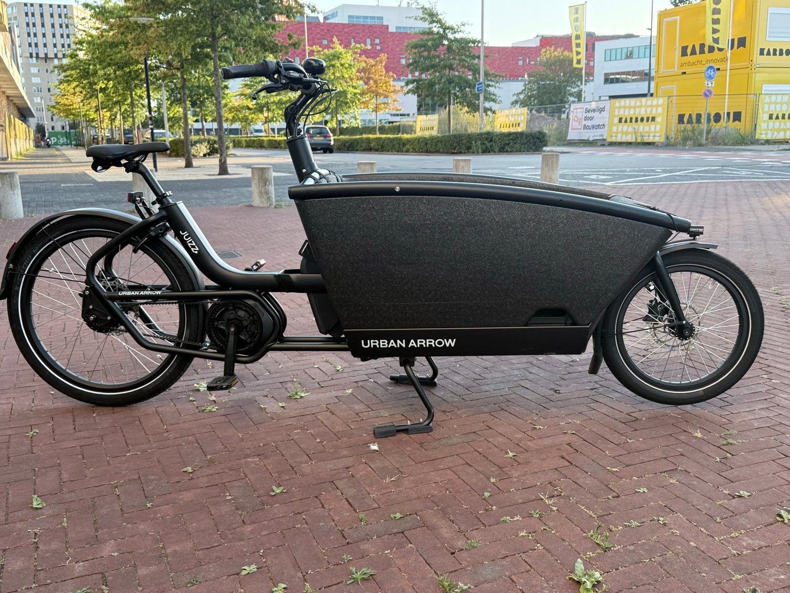 Urban Arrow Family elektrische bakfiets - Zwart, Gebruikt, Elektrisch, 2 kinderen, Schijfrem