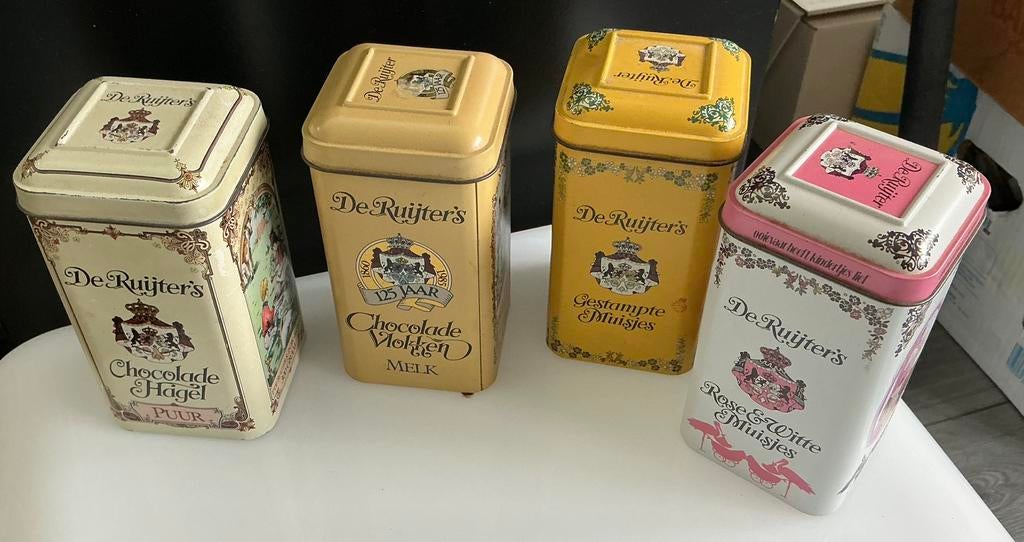 Aantal oude blikjes de ruijter,s, Ophalen of Verzenden, Gebruikt, Overige, Overige merken