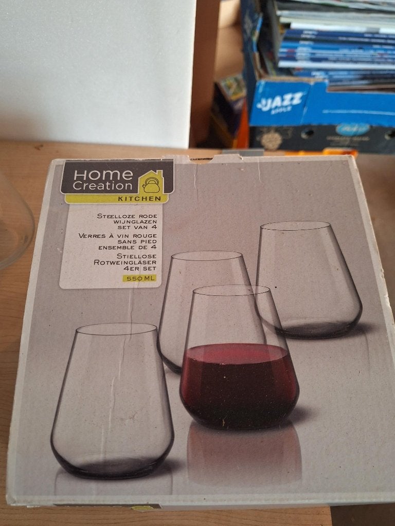 2 drinkglazen home creation, Huis en Inrichting, Glas of Glazen, Nieuw, Ophalen of Verzenden, Glas