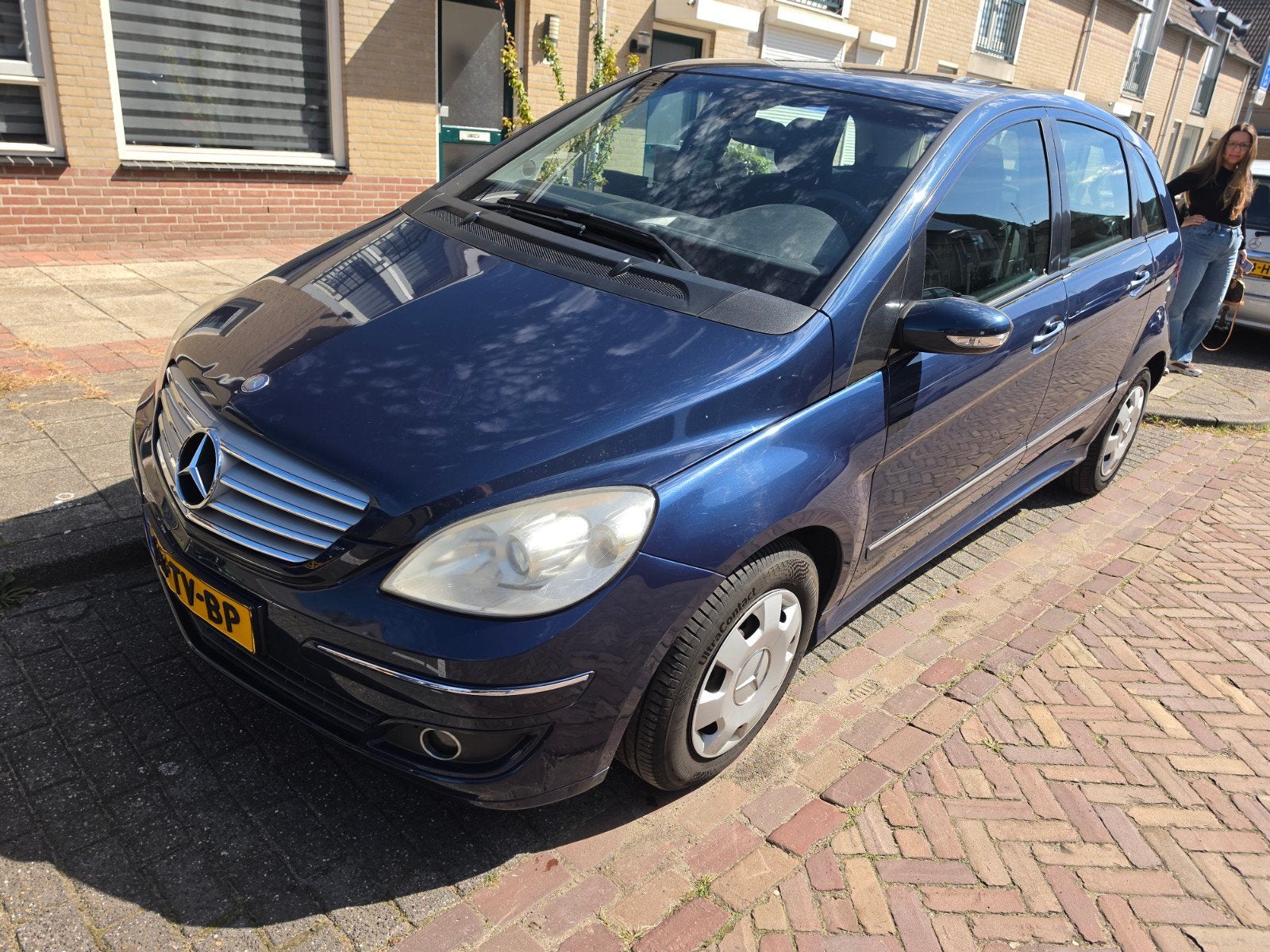 Mercedes-Benz B-Klasse 1.5 B150 5DRS CVT 2007 Blauw  nwe APK, Dealer onderhouden, Stof, 1498 cc, Zwart