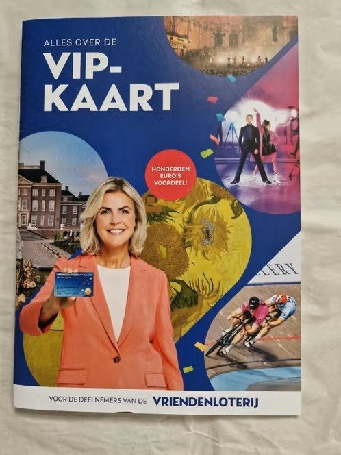 Vriendenloterij. Boekje met 15 kortingsbonnen., Drie personen of meer, Augustus