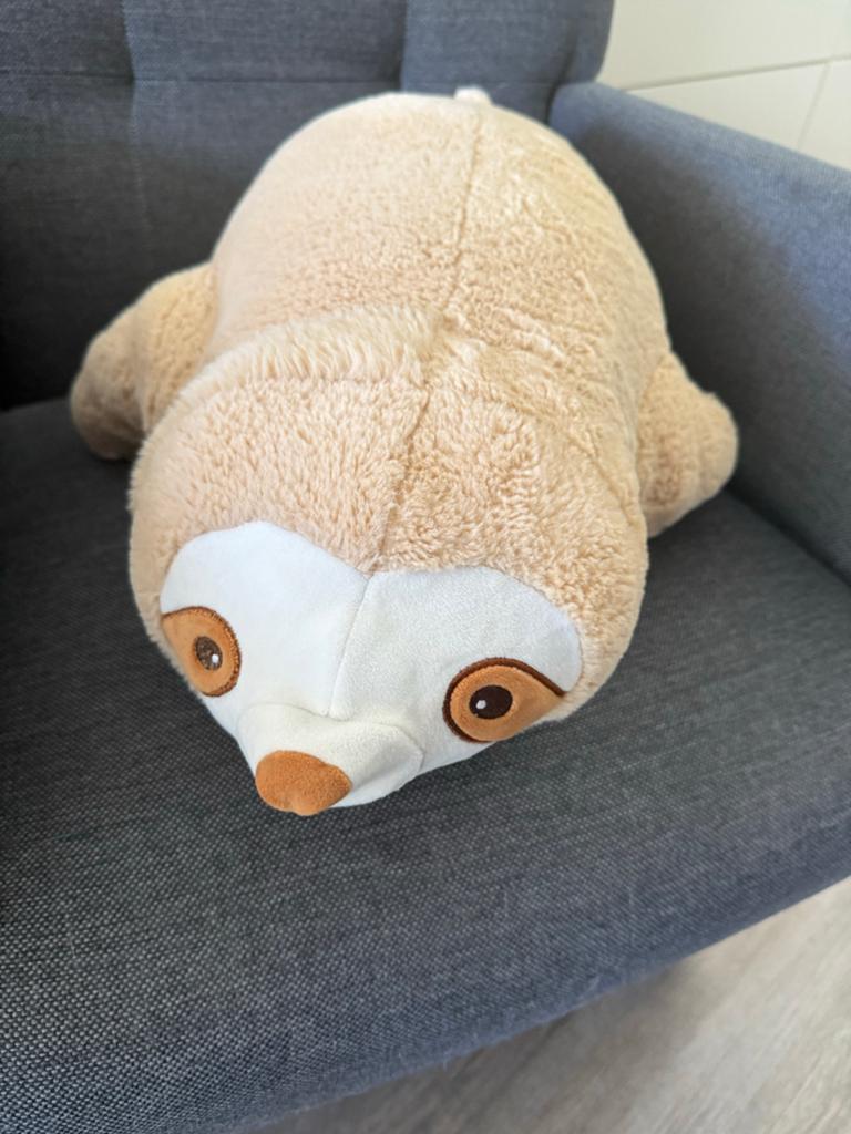 Leuke luiaard knuffel, Ophalen of Verzenden, Zo goed als nieuw, Beige, Overige typen
