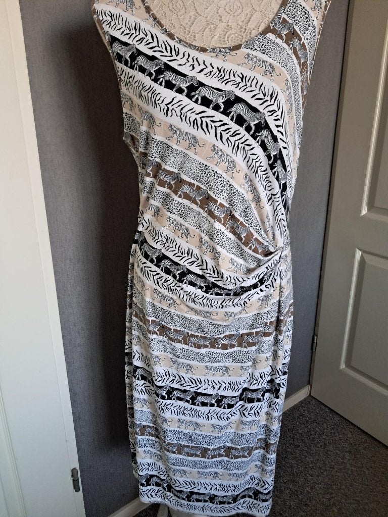 Jurk Bloomings kleur : Wit beige  Maat : L  NIEUWSTAAT, Ophalen of Verzenden, Zo goed als nieuw, Maat 42/44 (L), Wit
