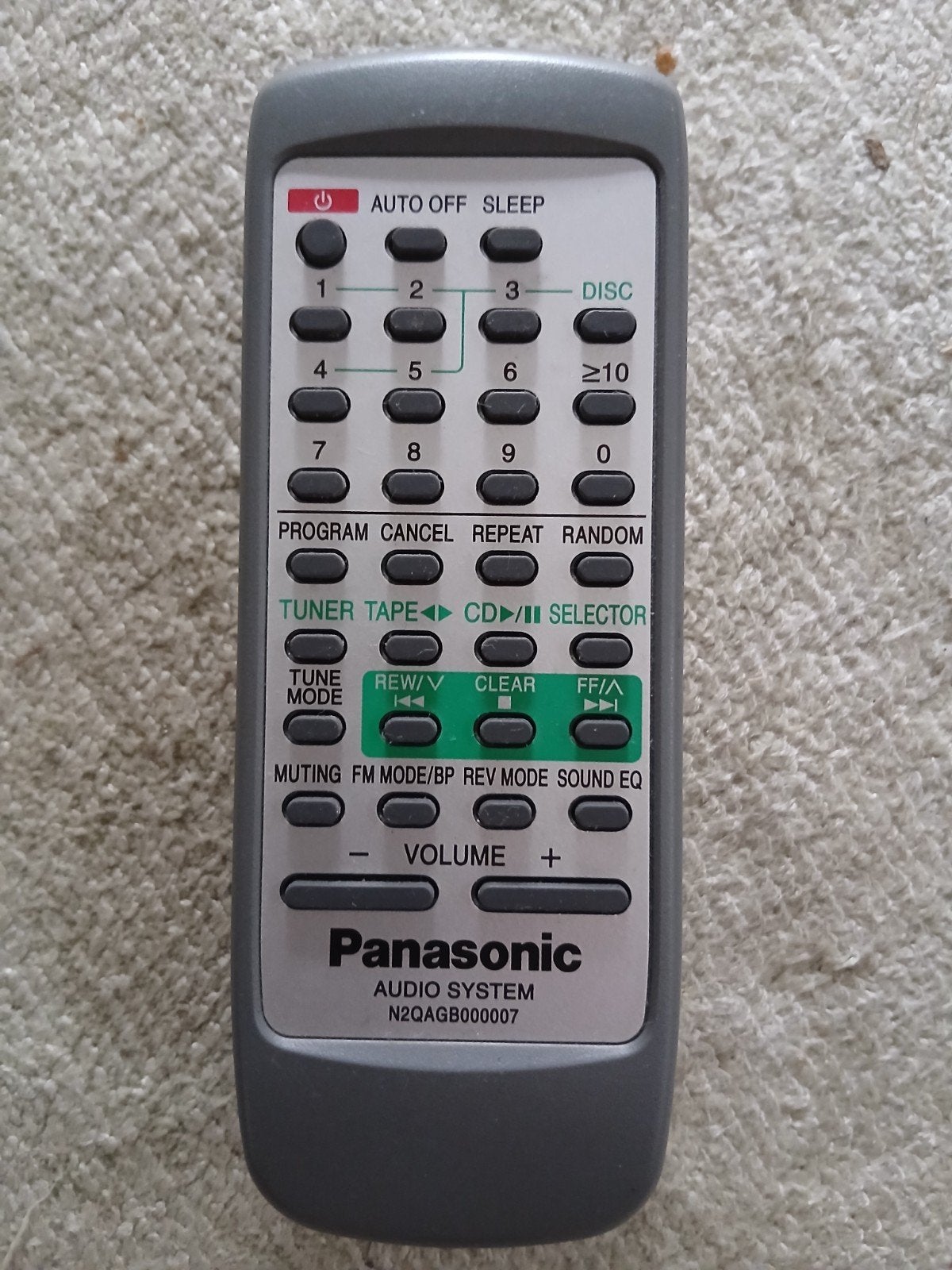 Panasonic afstandsbediening n2qagb000007  (audio system), Ophalen of Verzenden, Gebruikt, Origineel, Mediaspeler