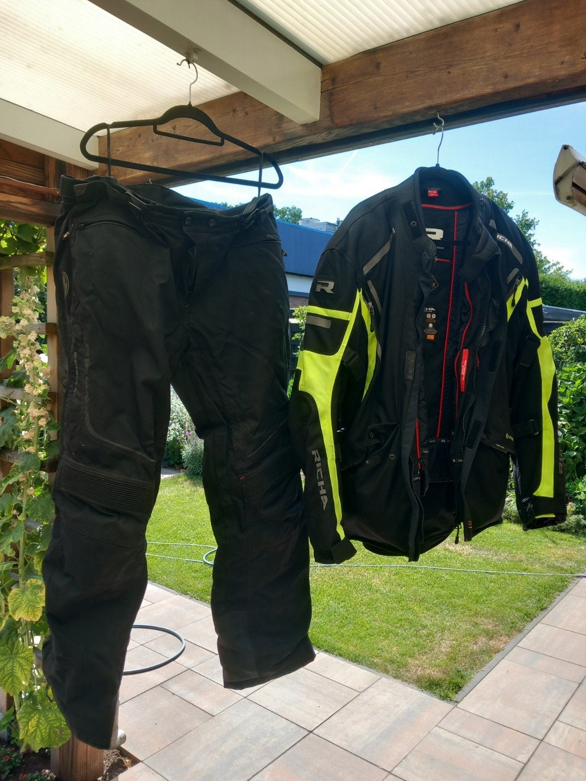 Richa Gore-Tex textiel motorjas en broek en doorwaaibroek(3X, Motoren, Kleding | Motorkleding, Richa 3XL, Jas | textiel, Heren