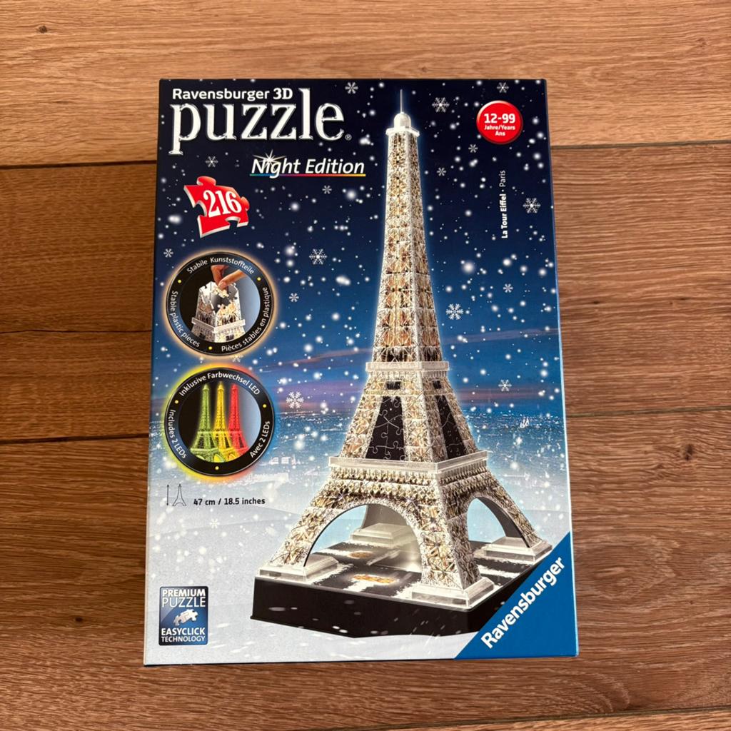 5 puzzels: 3D Eiffeltoren, Molens Kinderdijk, Vintage Truck, Ophalen of Verzenden, Minder dan 500 stukjes, Gebruikt, Legpuzzel