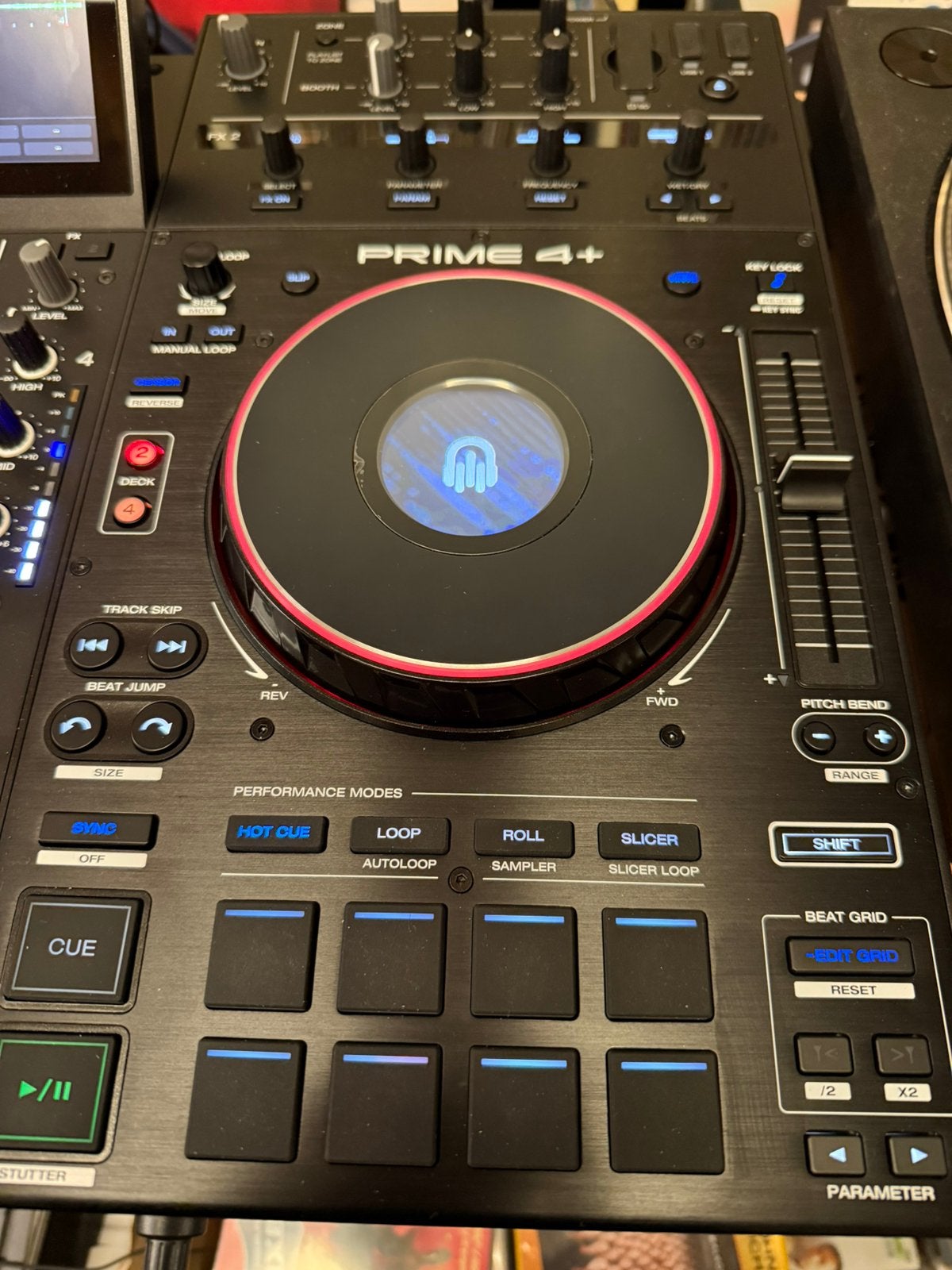 Denon Prime 4 plus met decksaver en udg draagtas, Ophalen, Zo goed als nieuw, Denon