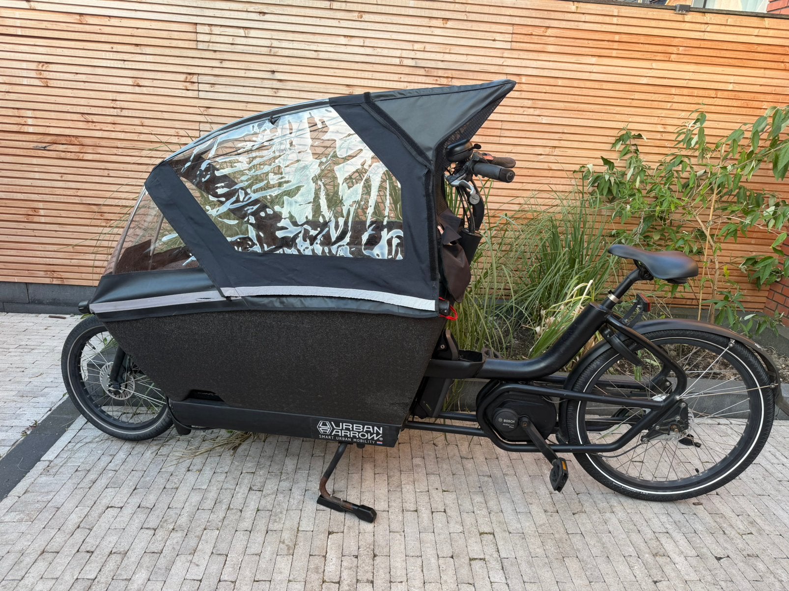 Urban Arrow bakfiets active line plus, Gebruikt, 3 kinderen, Huif, Schijfrem