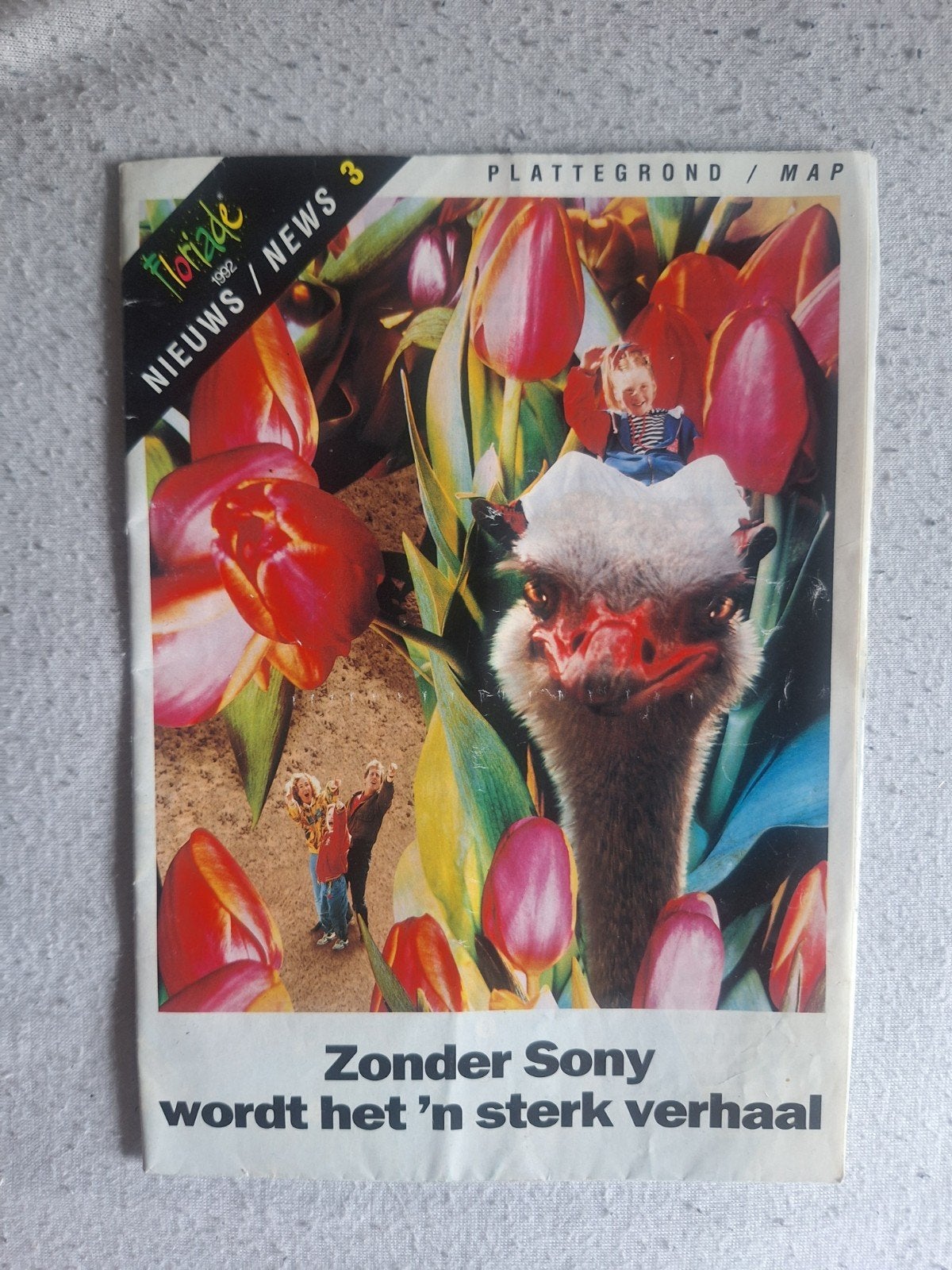 Oude plattegrond Floriade 1992 - Zeldzaam verzamelobject, Ophalen of Verzenden, Zo goed als nieuw, Overige typen