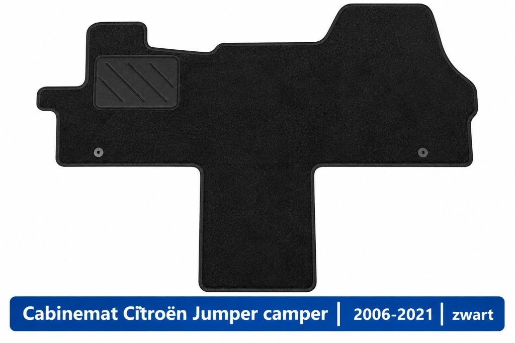 Cabinemat Citroën Jumper camper 2006-2021 | zwart, Buurserstraat 15 A, 7481 EG,Haaksbergen, Ophalen of Verzenden, Info@123CamperOnderdelen.nl