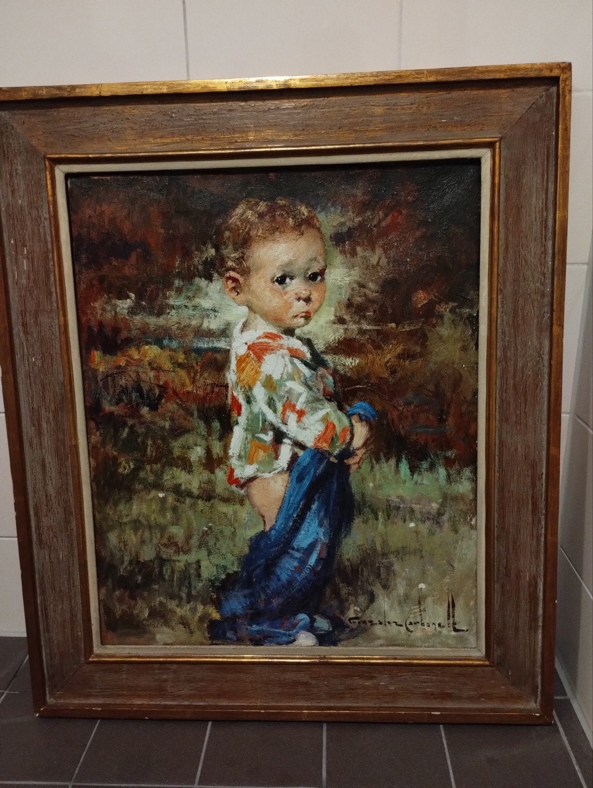 Rosendo Gonzalez Carbonell (1910-1984)big eyes kinderportret, Ophalen
