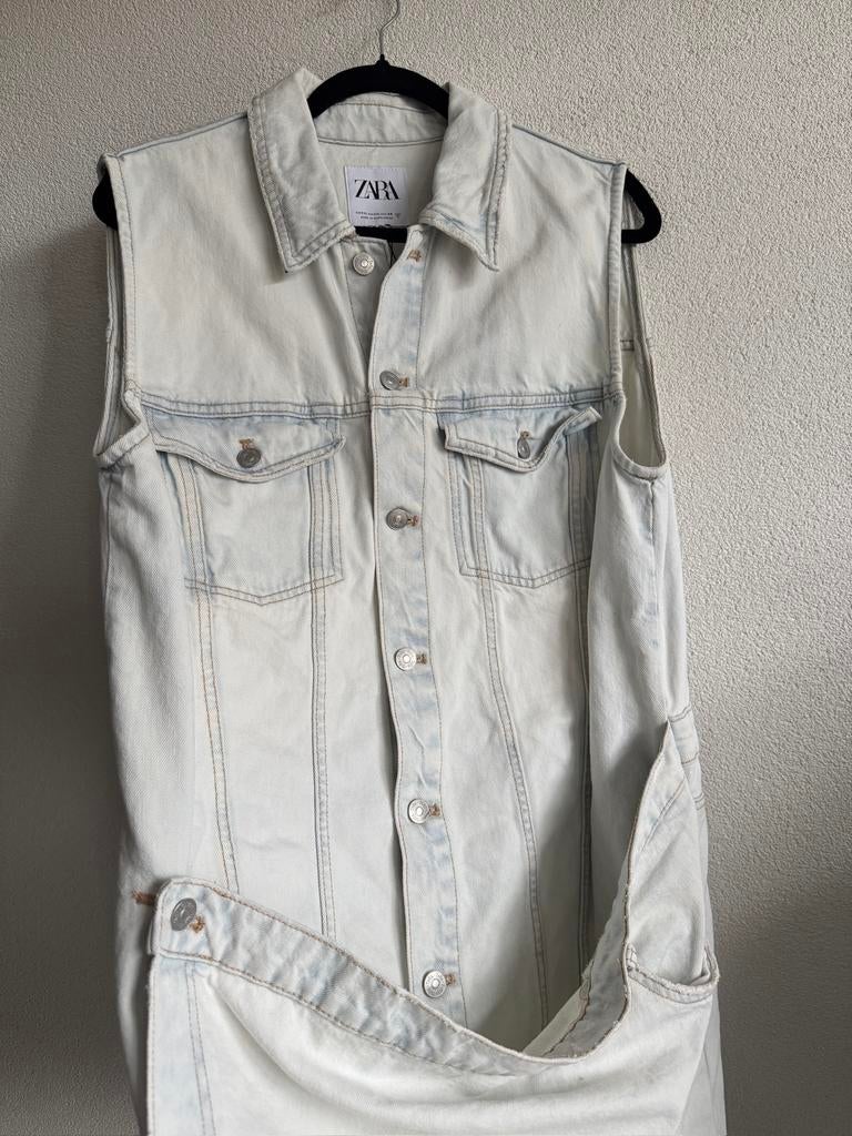 Zara licht blauwe mouwloze denim jurk, Kleding | Dames, Blauw, Zara, Maat 46/48 (XL) of groter, Ophalen of Verzenden