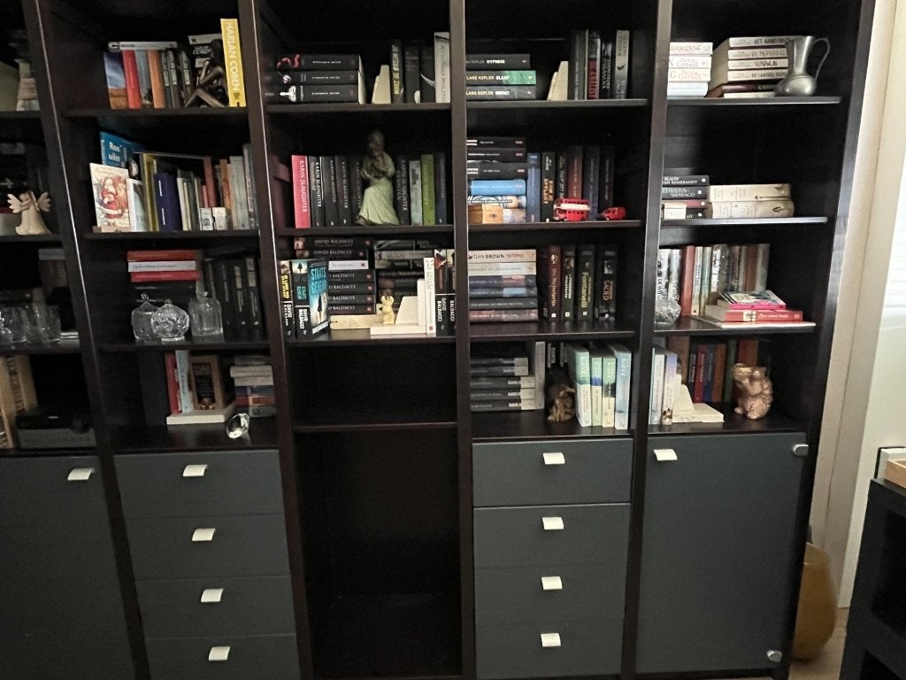 Lundia boekenkast, zonder inhoud, Ophalen, Gebruikt, Met deur(en), 200 cm of meer
