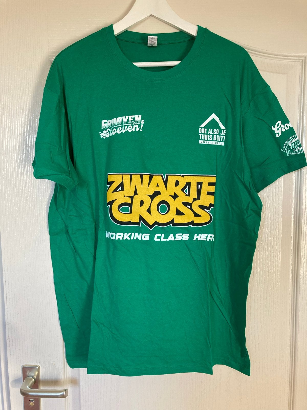 Zwarte Cross T-shirt - Groen -, Ophalen of Verzenden, Zo goed als nieuw, Overige maten, Groen