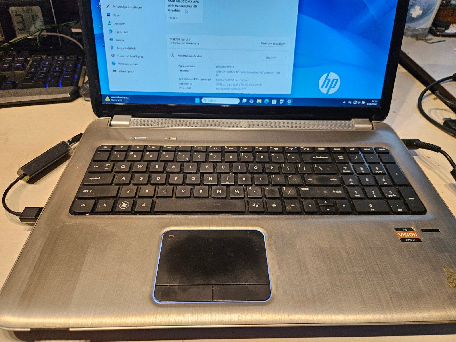 Laptop hp, 2 tot 3 Ghz, 15 inch, Ophalen of Verzenden, Zo goed als nieuw