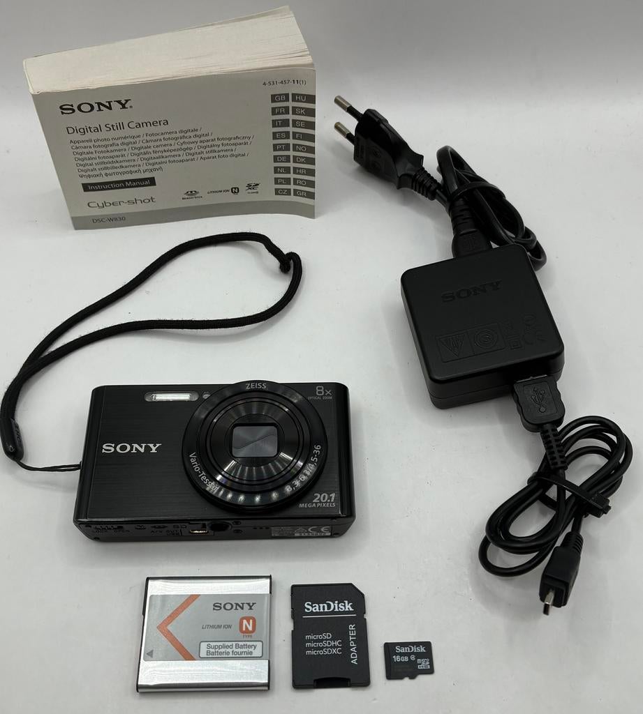 Sony Cyber-shot DSC-W830 - compact camera, Audio, Tv en Foto, Fotocamera's Digitaal, Ophalen of Verzenden, Zo goed als nieuw, Sony