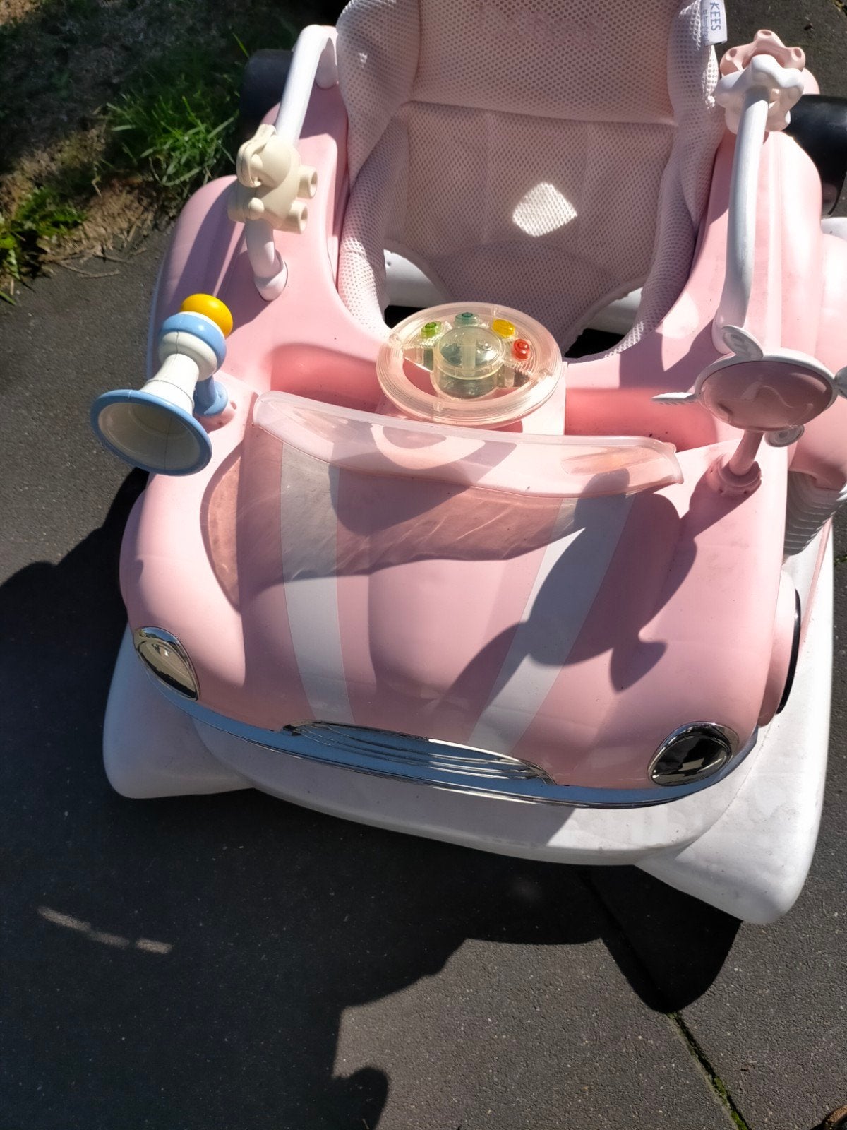 Roze kinder loopstoel / zitje met diverse accessoires, Ophalen, Zo goed als nieuw