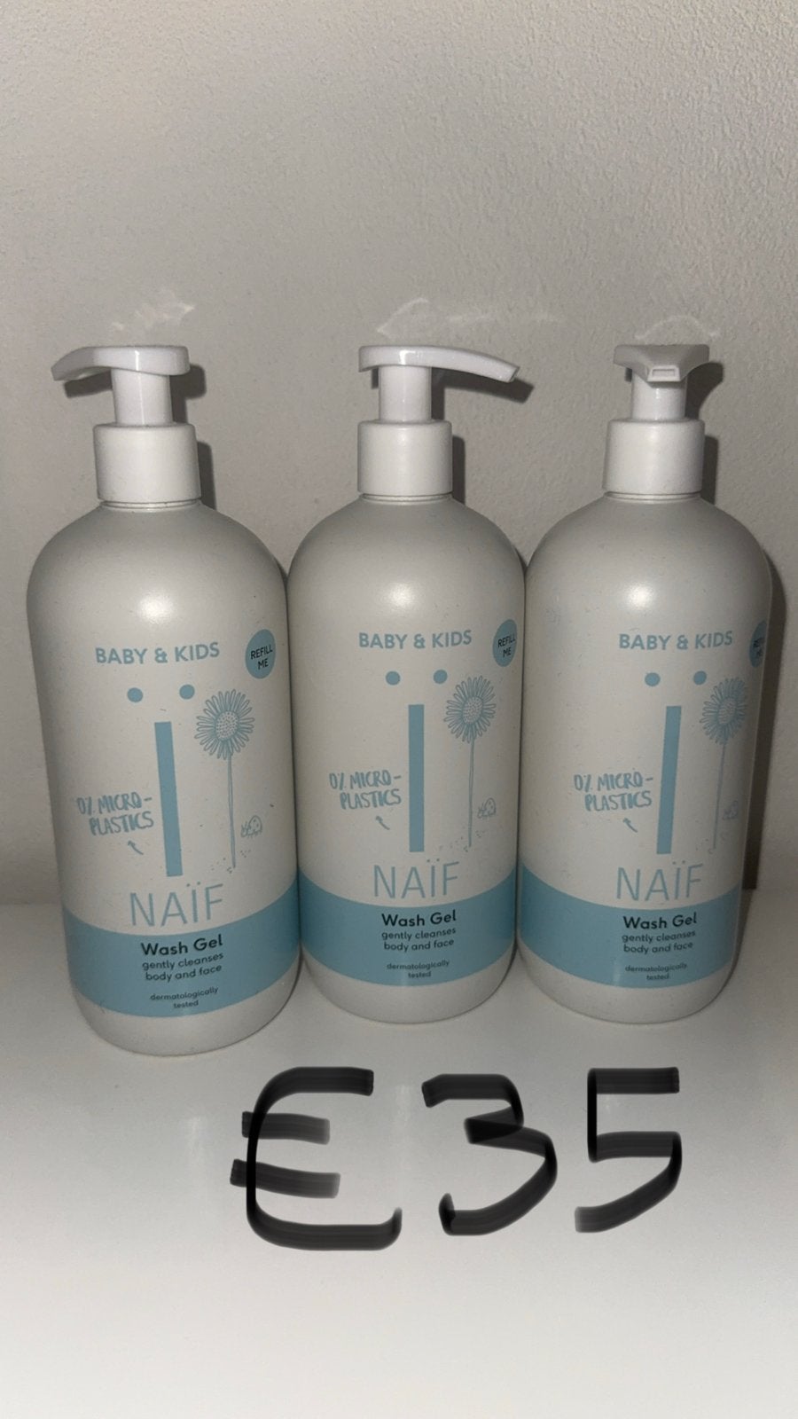 3x Naïf Wasgel Baby & Kids 500ml - Nieuw, Ophalen of Verzenden, Nieuw, Overige typen, Overige merken