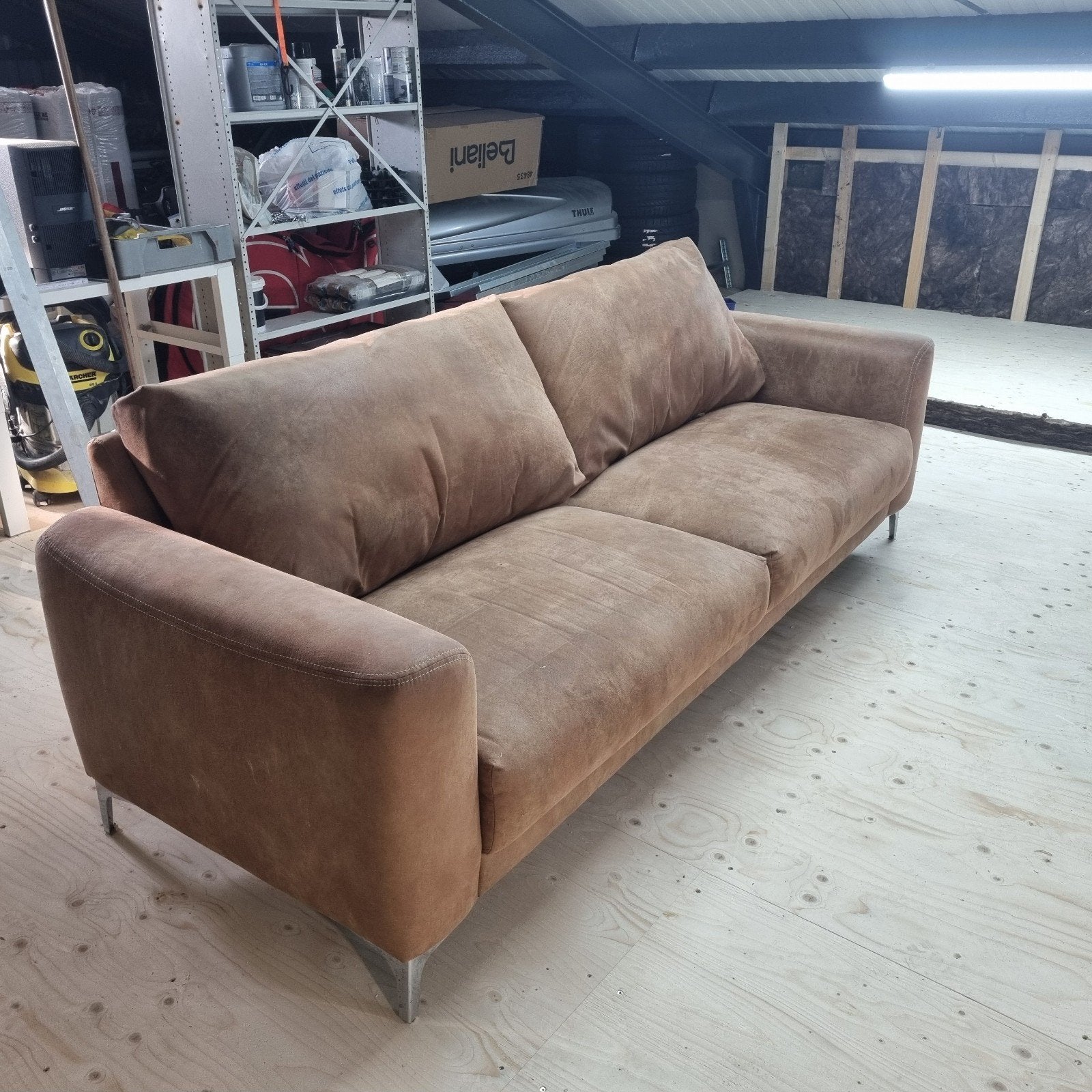 Comfortabele driepersoonsbank - 230 cm breed, Gebruikt, Driepersoons, 75 tot 100 cm, Ophalen of Verzenden