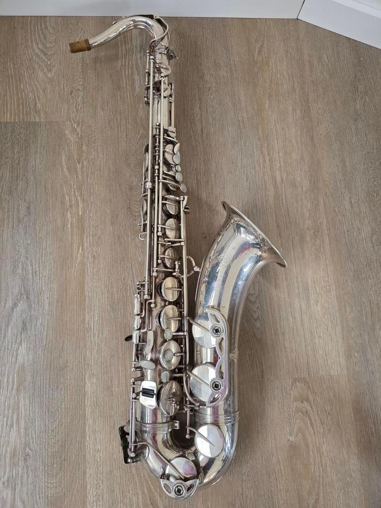 Selmer SA80 Serie II Tenorsaxofoon - Zilverkleurig, Muziek en Instrumenten, Ophalen of Verzenden, Gebruikt, Tenor, Met koffer