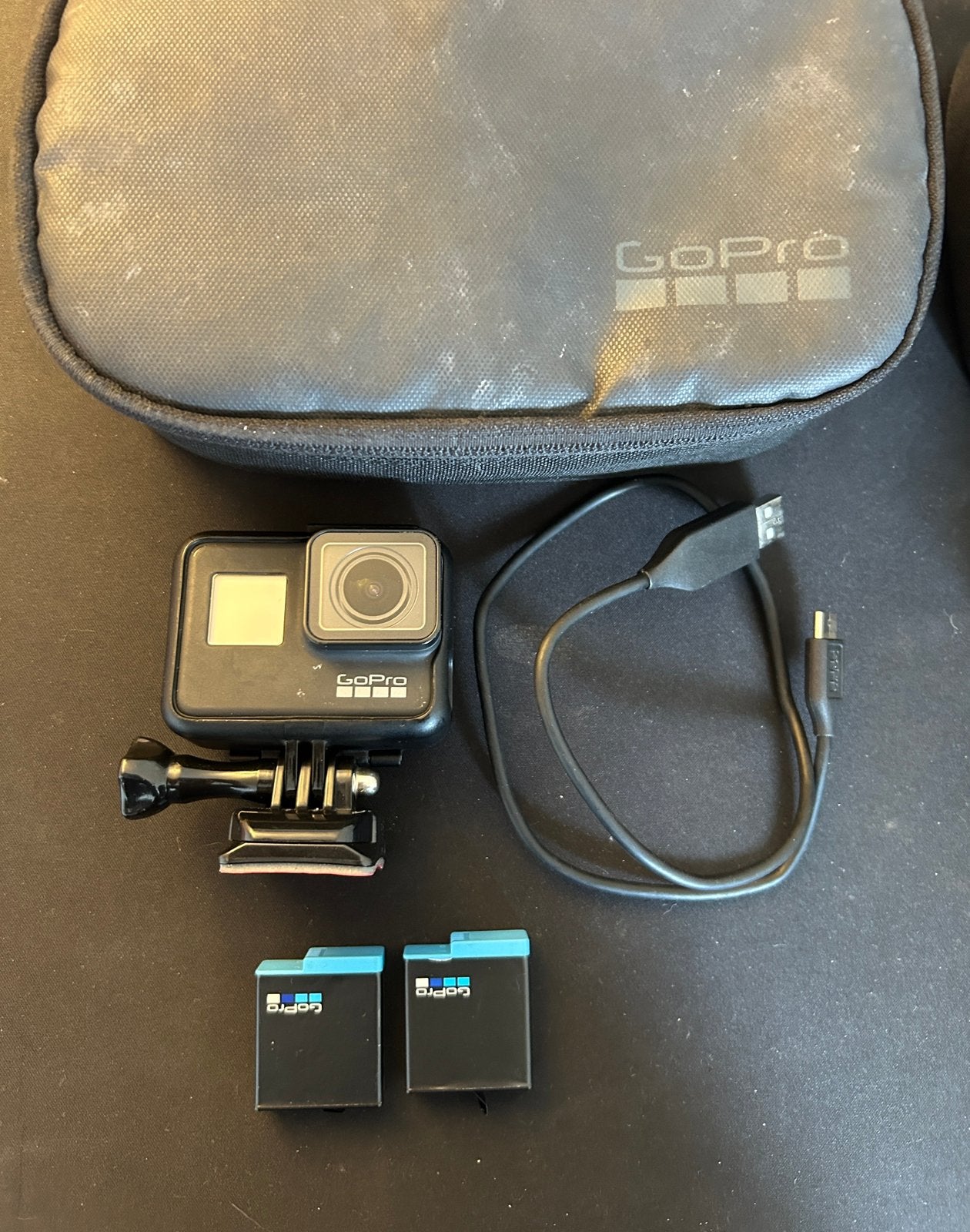GoPro7 HeroBlack (+tasje, laadkabel, twee batterijen), Ophalen of Verzenden, Gebruikt, GoPro