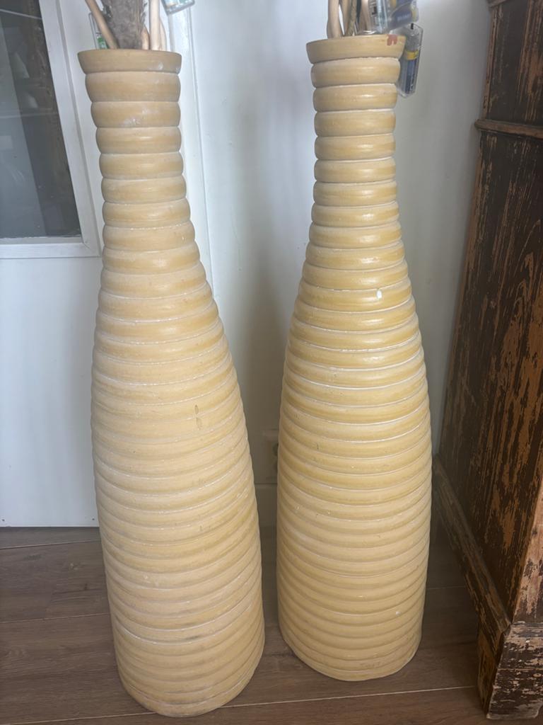 2 Grote vazen van Loods5 89cm hoog, Huis en Inrichting, Woonaccessoires | Vazen, Ophalen, Geel, Aardewerk of Porselein, Zo goed als nieuw