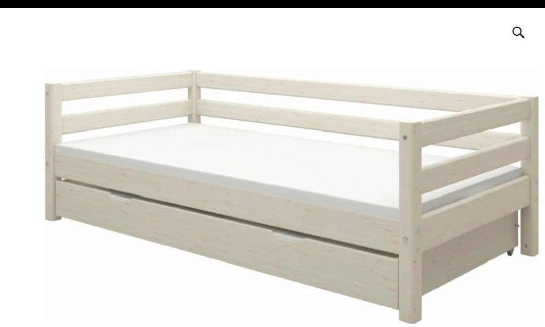 White Wash bed met onderbed en 1 matras 90x200, Ophalen, Gebruikt