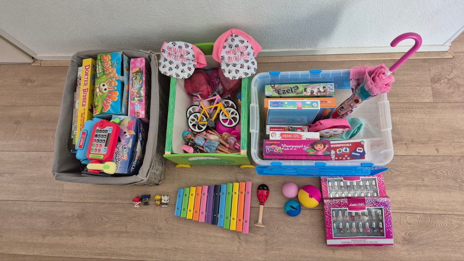 Grote partij speelgoed spelletjes, poppen, xylofoon en meer!, Ophalen, Gebruikt, Jongen of Meisje