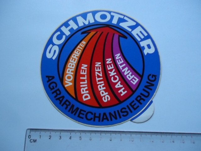 sticker oud SCHMOTZER Machine boer landbouw tuinbouw groot, Verzenden, Zo goed als nieuw, Bedrijf of Vereniging