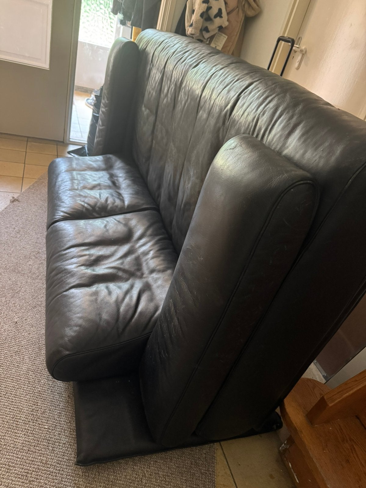 Rolf benz bank zwart design, Ophalen, Gebruikt, 75 tot 100 cm