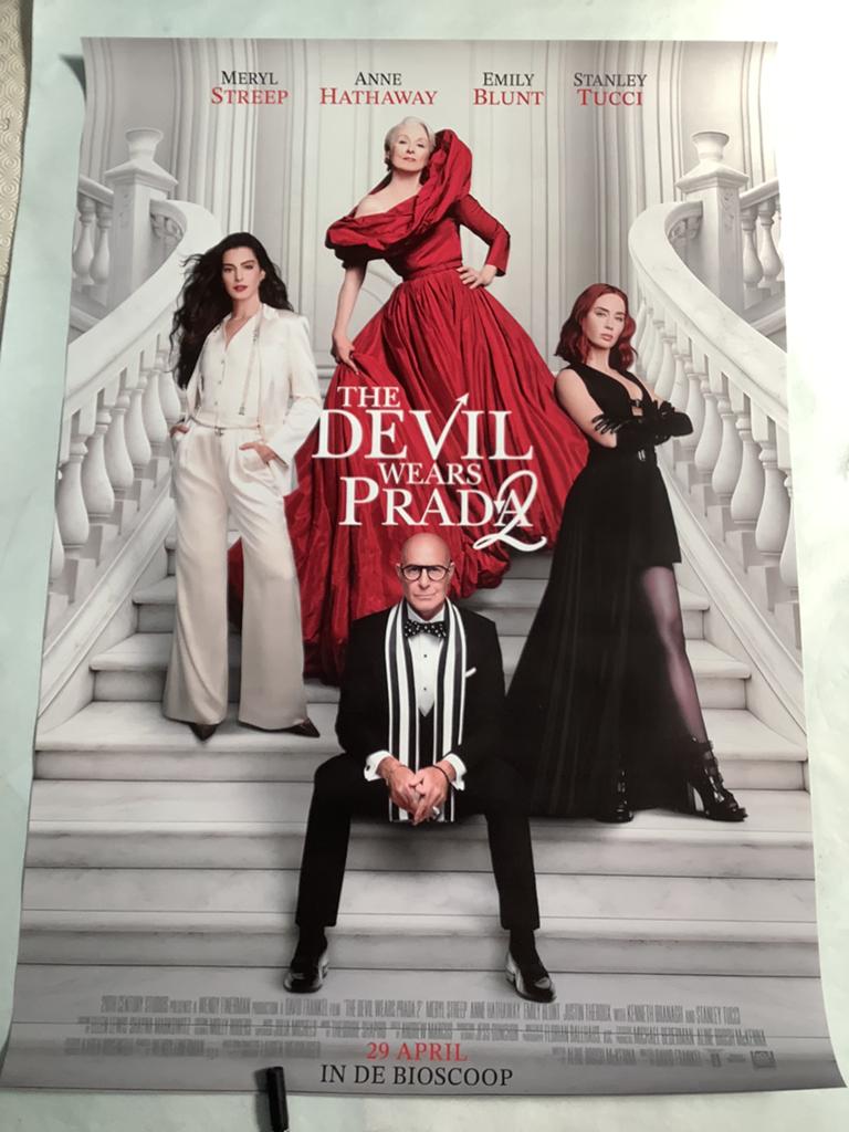 THE DEVIL WEARS PRADA   filmposter   70-100 cm, Ophalen of Verzenden, Zo goed als nieuw, Deurposter of groter, Film en Tv