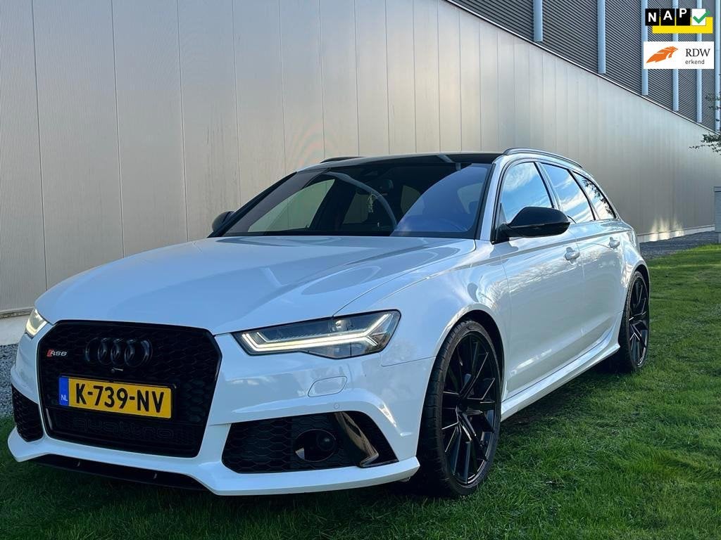 Audi RS 6 4.0 TFSI RS 6 Quattro|Keramisch|Hud|Performance 72, Auto's, Automaat, Adaptive Cruise Control, Gebruikt, 10 km/l
