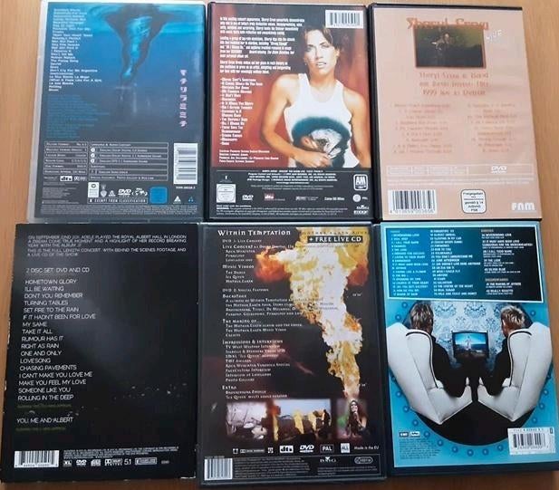 dvd's van zangeressen Madonna, Sheryl Crow, Adele,, Alle leeftijden, Ophalen of Verzenden, Zo goed als nieuw