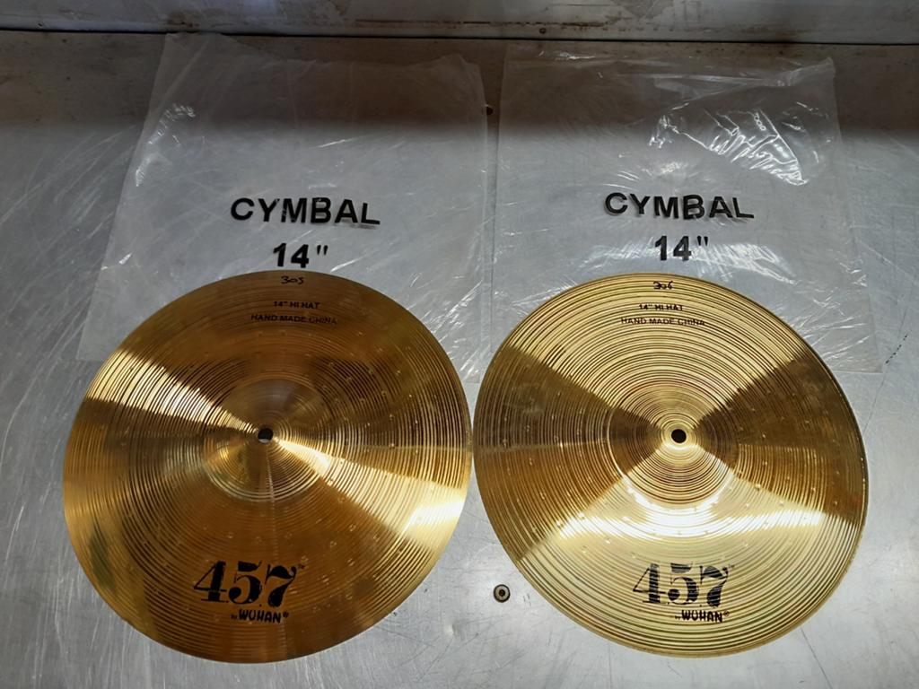 Wuhan 457 14" hihat hi-hat bekkens cymbal bekken, Ophalen of Verzenden, Zo goed als nieuw