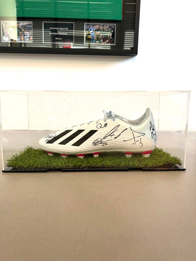Door Feyenoorders gesigneerde voetbalschoen, Verzamelen, Sportartikelen en Voetbal, Nieuw, Overige typen, Feyenoord, Ophalen of Verzenden