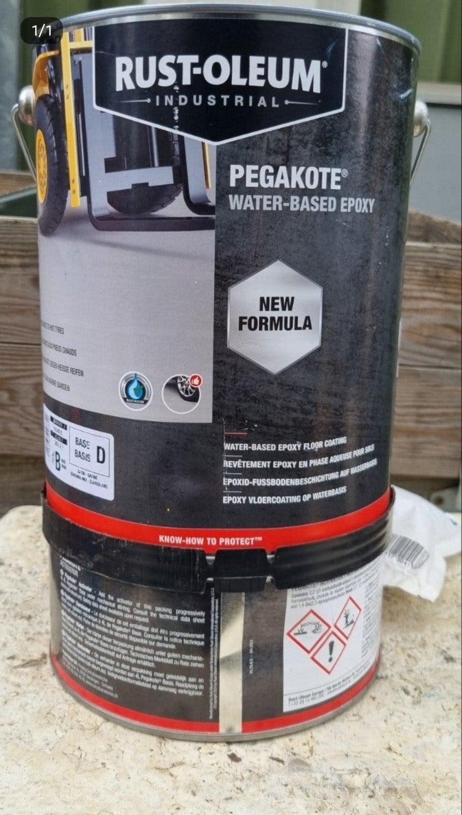 Rust-Oleum Pegakote Watergedragen Epoxy vloercoating 5L, Overige kleuren, Nieuw, Ophalen of Verzenden, Verf