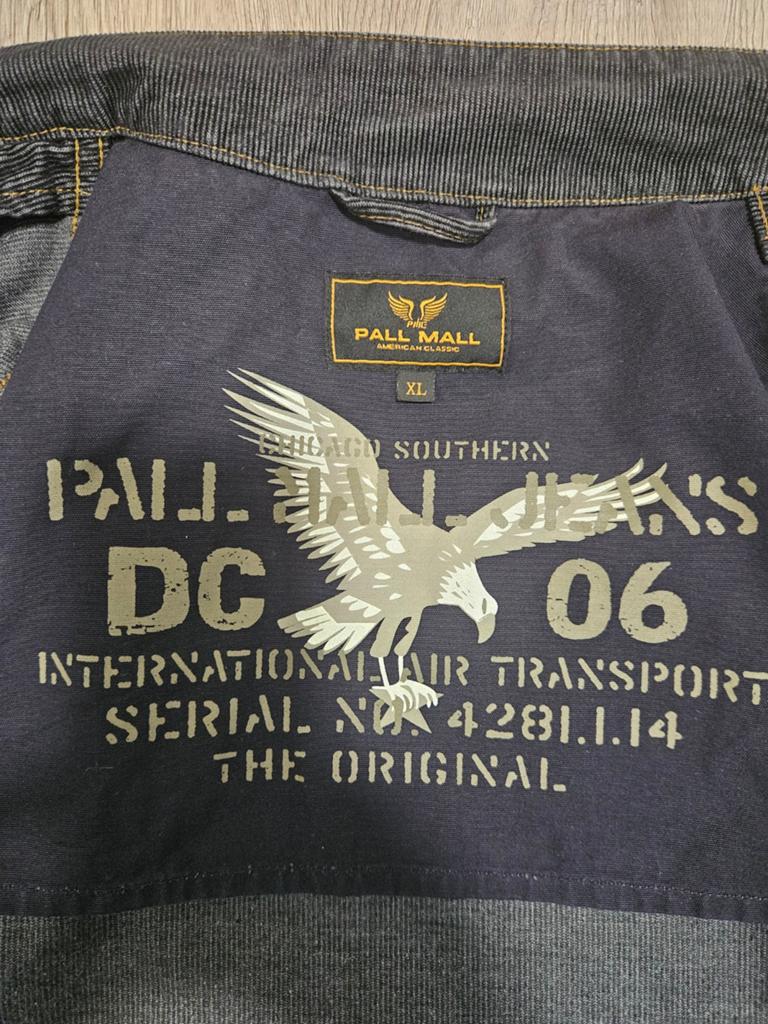 PME Legend donkerblauwe ribstof zomerjas met batches (XL), Blauw, ., Maat 56/58 (XL), Ophalen of Verzenden