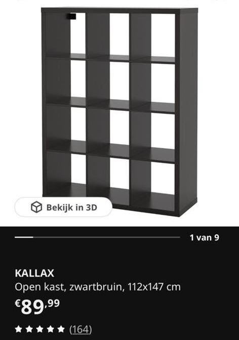 Ikea Kallax weinig gebruikt, Ophalen, 50 tot 100 cm, Zo goed als nieuw, Minder dan 100 cm