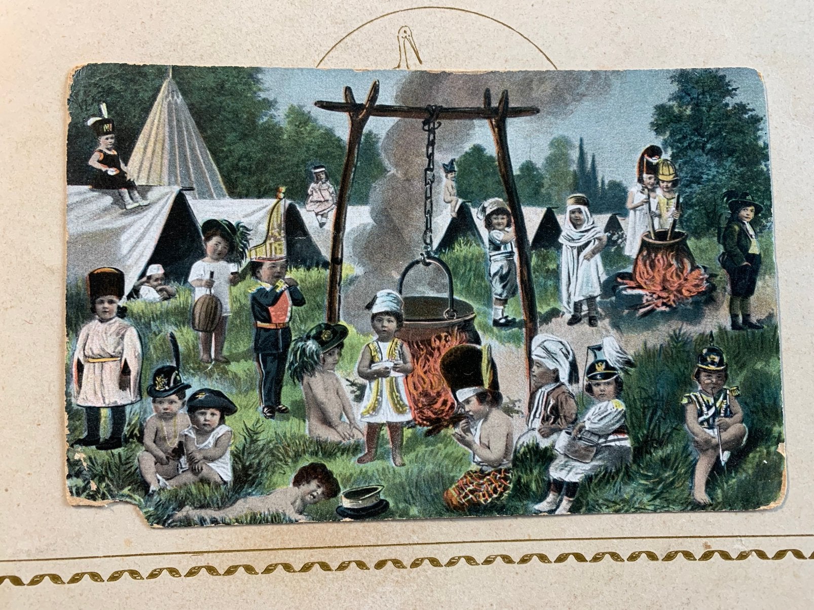 1906 Baby’s in een tentenkamp (BA), Ophalen of Verzenden, Voor 1920, Gelopen, Kinderen
