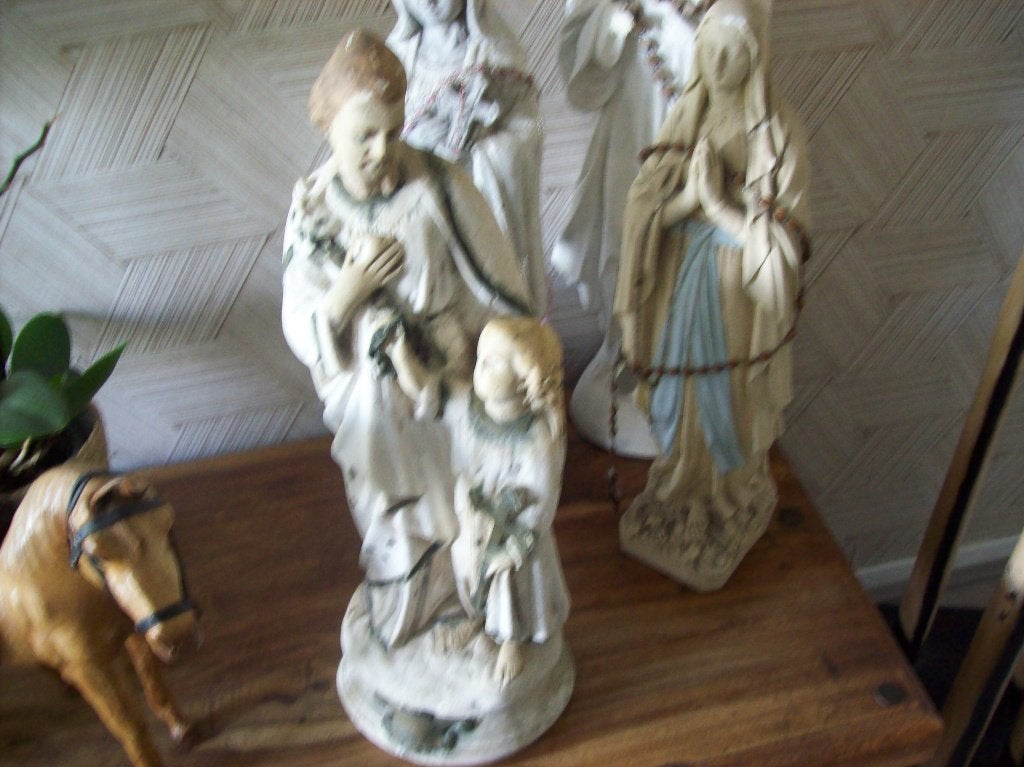 oud beeld Jozef met kind 49cm hoog, Ophalen