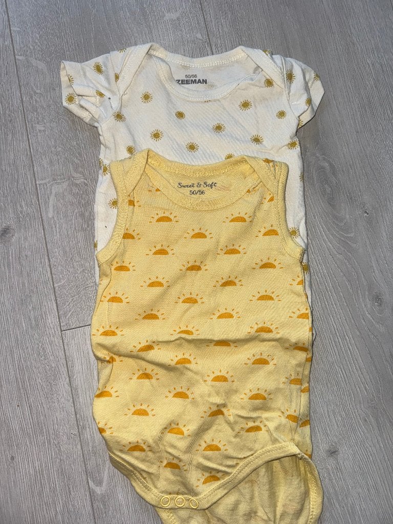 Zomer rompers 50/56, Jongetje of Meisje, Ophalen of Verzenden, Zo goed als nieuw, Nacht- of Onderkleding