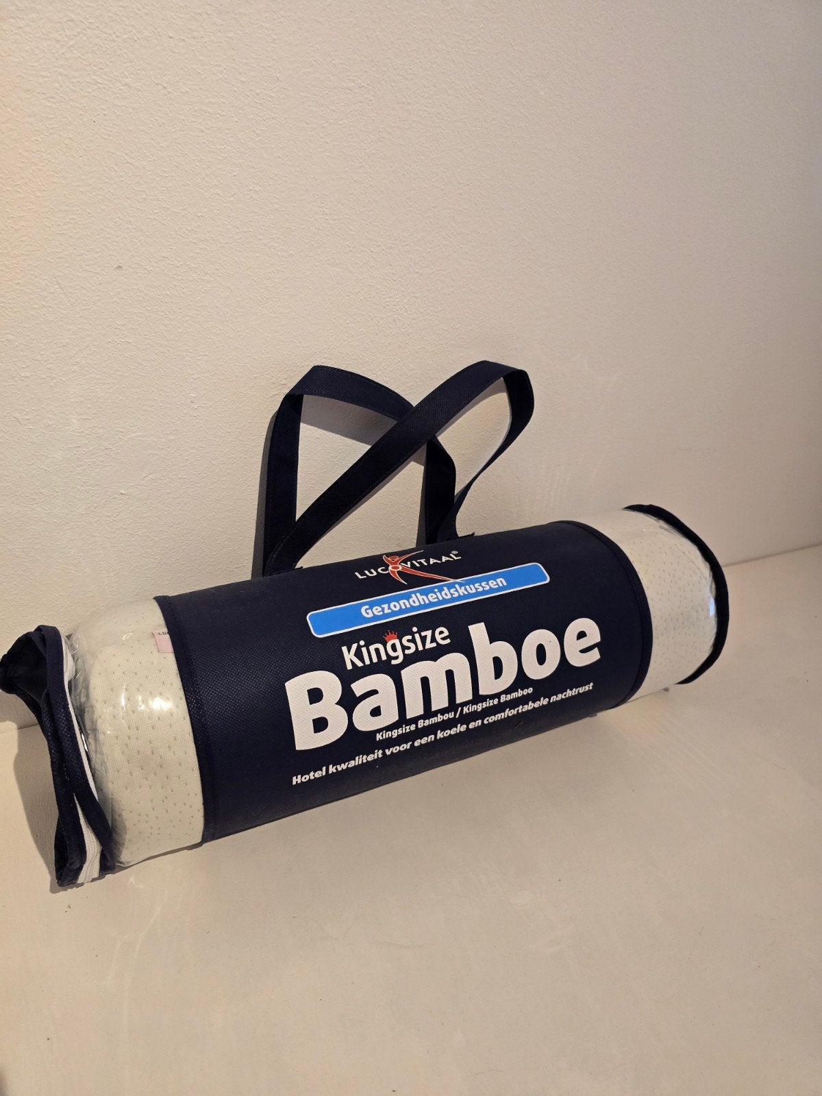 Kingsize Bamboe Gezondheidskussen - Hotelkwaliteit, Eenpersoons, Bamboe, Wit, Nieuw