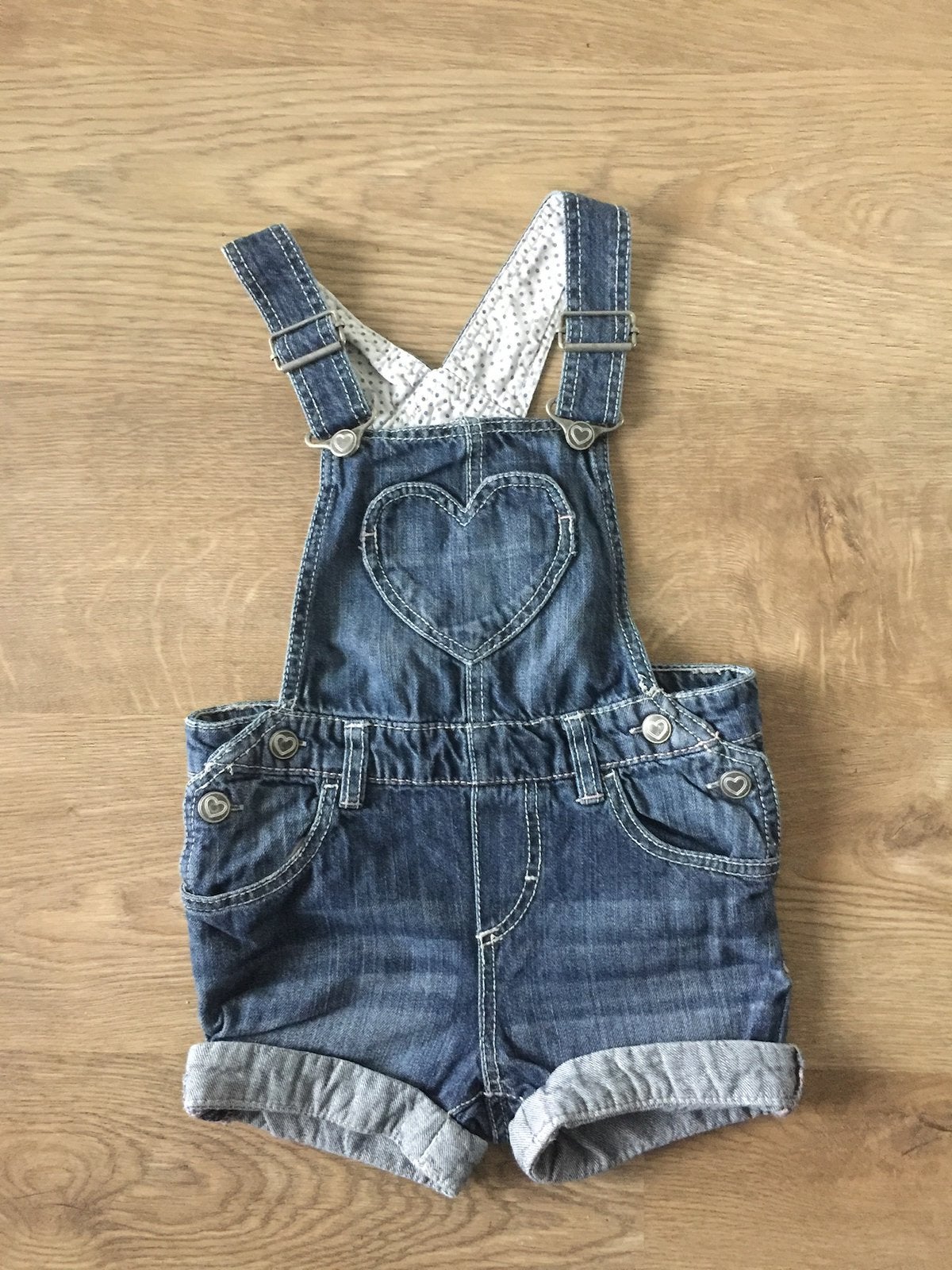 H&M tuinpak/tuinbroek spijker meisje maat 74, Ophalen of Verzenden, Gebruikt, Meisje, Overige typen